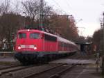 DB 110 443-9 mit dem RE 15414 von Frankfurt (Main) Hbf nach Koblenz Hbf, in Wiesbaden-Biebrich; 15.01.2008