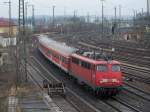 110 426-4 auf dem Weg nach Donauwrth. Aufgenommen am 21.02.08 bei der Ausfahrt aus Aalen.