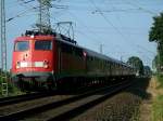 110 362 mit dem Wupper-Express nach Aachen bei der Durchfahrt von Sggerath