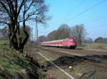 110 489 mit einem RE von Hannover nach Norddeich Mole bei Hagen