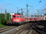 110 465 mit dem Verstrker aus Minden kurz vor dem Ziel Hannover HBF