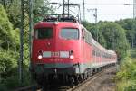 Heute wurde die RB48 ( Wuppertal - Bonn Mehlem ) von 110 417-3 gezogen, aufgenommen am 29.07.2009