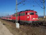 110 481-9 mit einer RB bei Denzlingen in Richtung Freiburg am 16.03.2005