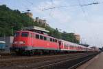 101 434-8 abgestellt mit einem Regionalexpress in Koblenz Hbf am 02.07.2009