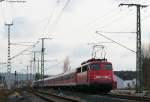 Fuballsonderzug ***** (Frankfurt(Main)Hbf-Sinsheim(Elsenz))mit Schublok 110 432-2 bei Meckesheim 12.12.09