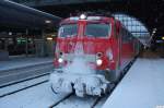 Baureihe 110 kurz vor der Abfahrt als RB nach Oldenburg.