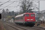 110 417-3 mit dem RE11592 nach Aachen kurz vor dem Esig Geilenkirchen 25.3.10