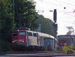 110 494-2 mit der RE11598 aus Dsseldorf nach Aachen Hbf bei der Ausfahrt in Aachen-West, 19.7.10