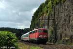 110 352-2 mit dem IC 333 nach Norddeich-Mole wurde am 24.07.2010 ber Ennepetal umgeleitet