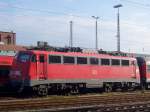 Die Stuttgarter 110 425-6 steht am 18.09.2010 in Aachen Rothe Erde abgestellt.