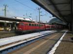 RB 18609 (Mannheim-Karlsruhe) mit 110 401 fhrt nun zu den Abstellgleisen.