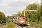 Die 110 426-4 bei der Einfahrt in den Bf Lindern am 12.04.2011.