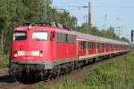 Die 110 494-2 zieht die RB35 von Kln nach Wesel in Dinslaken ein am 30.05.2011