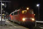 Die 110 497-5 am 30.10.2011 mit dem Sdz 13947 (Steinach in Tirol - Mnchengladbach Hbf) in Aachen Hbf.