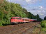 110 436-3 mit dem RE 5 von Koblenz nach Emmerich bei der Durchfahrt durch Dsseldorf-Garath am 16.05.2012