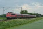 110 431-4 ist als RB Heidelberg - Frankfurt am 01.06.2012 bei Ltzelsachsen