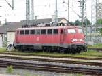 DB - Lok 110 497-5 abgestellt im Bahnhof Basel Badisch am 28.07.2012