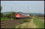 110 432 mit einer RB bei Ostheim am 20.08.2012.