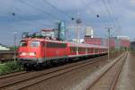 110 493-4 mit dem RE 10450 nach Aachen Hbf in Dsseldorf-Hamm am 03.08.2012