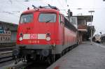 Am 3 April 2011 entstand diese Aufnahme der 110 410 in Muensterer Hauptbahnhof.