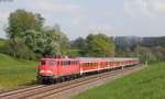 110 483-5 mit dem RE 19002 (Aalen-Stuttgart Hbf) bei Lorch 5.5.13. Die Maschine hatte am 15.Mai 2013 Fristablauf 