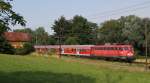 110 446-2 mit dem RE 19000 (Tbingen Hbf-Stuttgart Hbf) bei Wernau 13.7.13