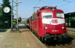 110 380 mit RE 3317 (Bremen–Hamburg) am 09.08.1997 in Buchholz (Nordheide)