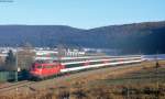 110 469-4 mit dem IC 185 (Stuttgart Hbf-Zürich HB) bei Möhringen 16.12.13