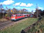 Baureihe 110 478-5 am 18.11.06 in Hofen(b Aalen). Sie schob RB 37155 von Aalen ber die KBS 995 nach Donauwrth. Was am morgen noch wie ein vertrbter und verregneter Tag aussah, nderte sich gegen Mittag schnell und die Sonne kam mal wieder zum vorschein.