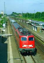 110 363 mit RE 24432 (Hamburg–Bremen) am 26.06.1999 in Tostedt