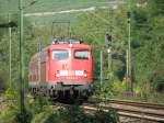 BR 110 416-5 vor einem RB zwischen Besigheim und Bietigheim-Bissingen in Hhe der ehemaligen Blockstelle Forst.