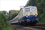 Lokomotive E10 1239 am 27.08.2016 mit Sonderzug in Witten (Bergerdenkmal) auf dem Weg nach Frankfurt.