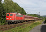 110 169 mit Pilgerzug aus Lourdes in BN-Limperich am 08.06.2017