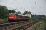 Die 110 236 war am 13.Juli 2008 mit einem Sondertouristikzug in Richtung Ingolstadt/Nrnberg unterwegs. Aufgenommen bei Reichertshofen.