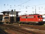 110 203-7 auf Mnster Hauptbahnhof am 6-4-2002.