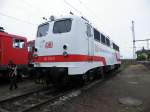 Am Morgen des 10.Mai`s 2009 stand noch vor den ersten Pendelfahrten zwischen Seelze und Wunstorf die 110-511 in der Abstellgruppe des Seelzer Rangierbahnhofes.