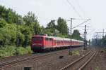 110 284-7 mit einem Sdz von Dsseldorf nach Rostock in Dsseldorf Unterrath am 24.05.2009