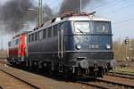 Die E10 121 und 111 111-1 am DB Museum Koblenz-Ltzel am 05,04,10