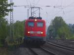 Die 110 210-2 kam am 08.05.2010 mit der 218 838-1 am haken durch Herzogenrath geschossen.