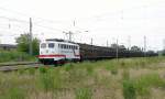 BR 110 511-3 auf dem Weg nach Lbbenau bei der durchfahrt von Gstrow. 15.6.06