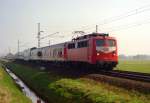 110 124 mit RE 3320 (Hamburg–Bremen) am 17.03.1999 zwischen Ottersberg und Sagehorn