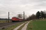 110 191 mit RE 4001 in Langenbach (05.03.2007)