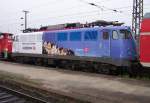 110 325-8 war am 18.09.2007 Zuglok des Pbz 77652 von Mnchen Pasing nach Delitzsch in Leipzig.