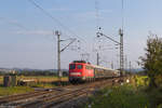 Gegen Dienstagabend kam der DPF 13490 der Centralbahn, gezogen von der 110 278 durch Buttenheim Richtung Bamberg, 26.9.17