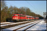 DB 110504 erreicht hier am 2.12.2005 um 10.27 Uhr auf der Fahrt von Osnabrück nach Münster den Bahnhof Natrup-Hagen.