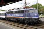 110 469-4 in Wuppertal-Oberbarmen mit RB 48-Ersatzzug am 25.5.20.