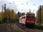 110 417-3 hat mit der RB48 ihren Zielbahnof Wuppertal Hbf fast erreicht.