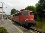 110 442-1 war als Ersatzlok für den TEE nach Altenbeken eingeteilt am 03.07.2005 in Altenbeken.