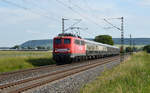 110 278 der Centralbahn führte am 13.06.17 einen Classic-Courier durch Retzbach-Zellingen Richtung Frankfurt(M).