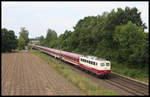 110167 von Euro Express ist hier am 14.07.2018 um 11.49 Uhr im Stadtteil Osnabrück Hellern mit dem EE 1766 zur Schlagermove nach Hamburg unterwegs.
